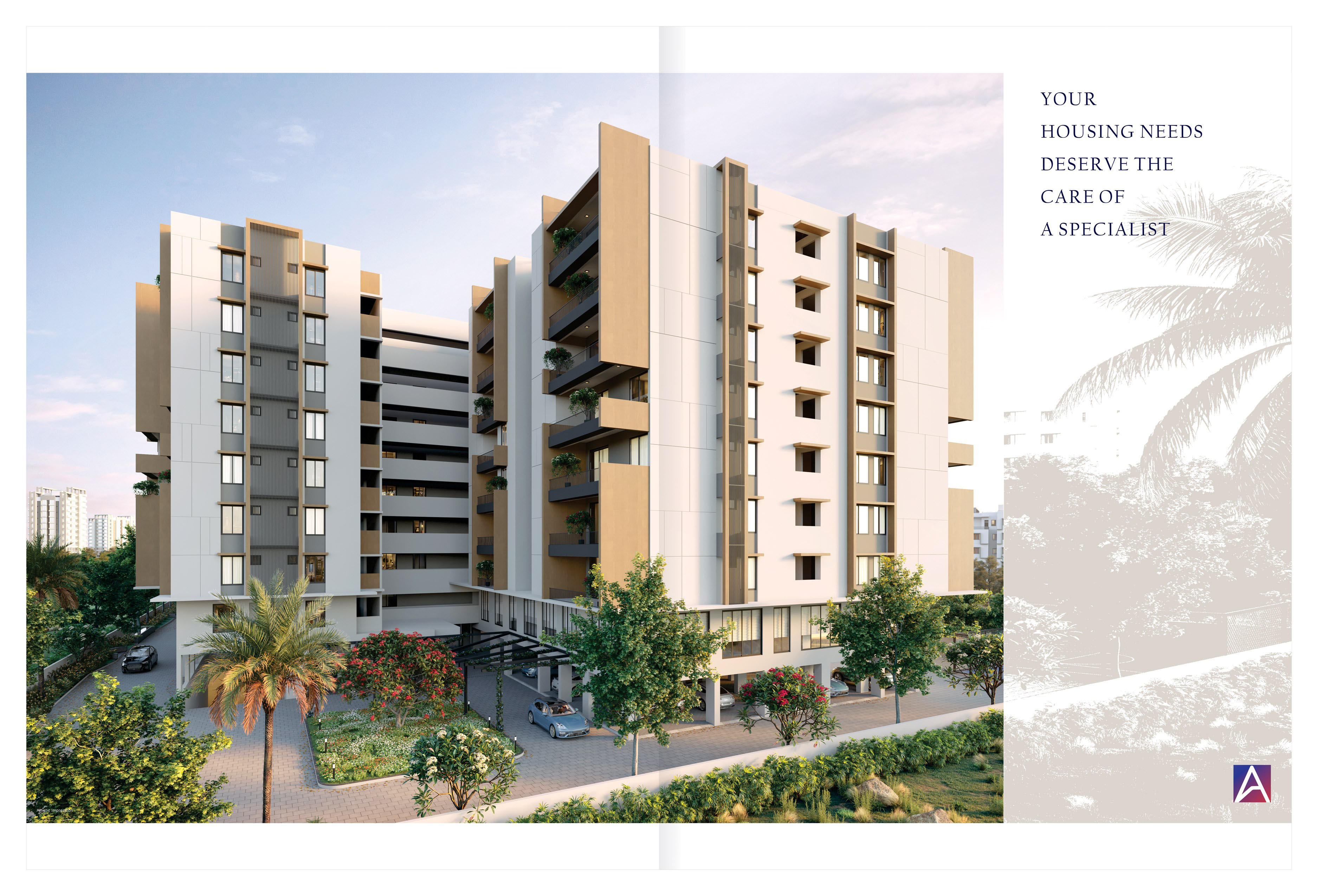 Arya Sikharam — full building daytime aerial view