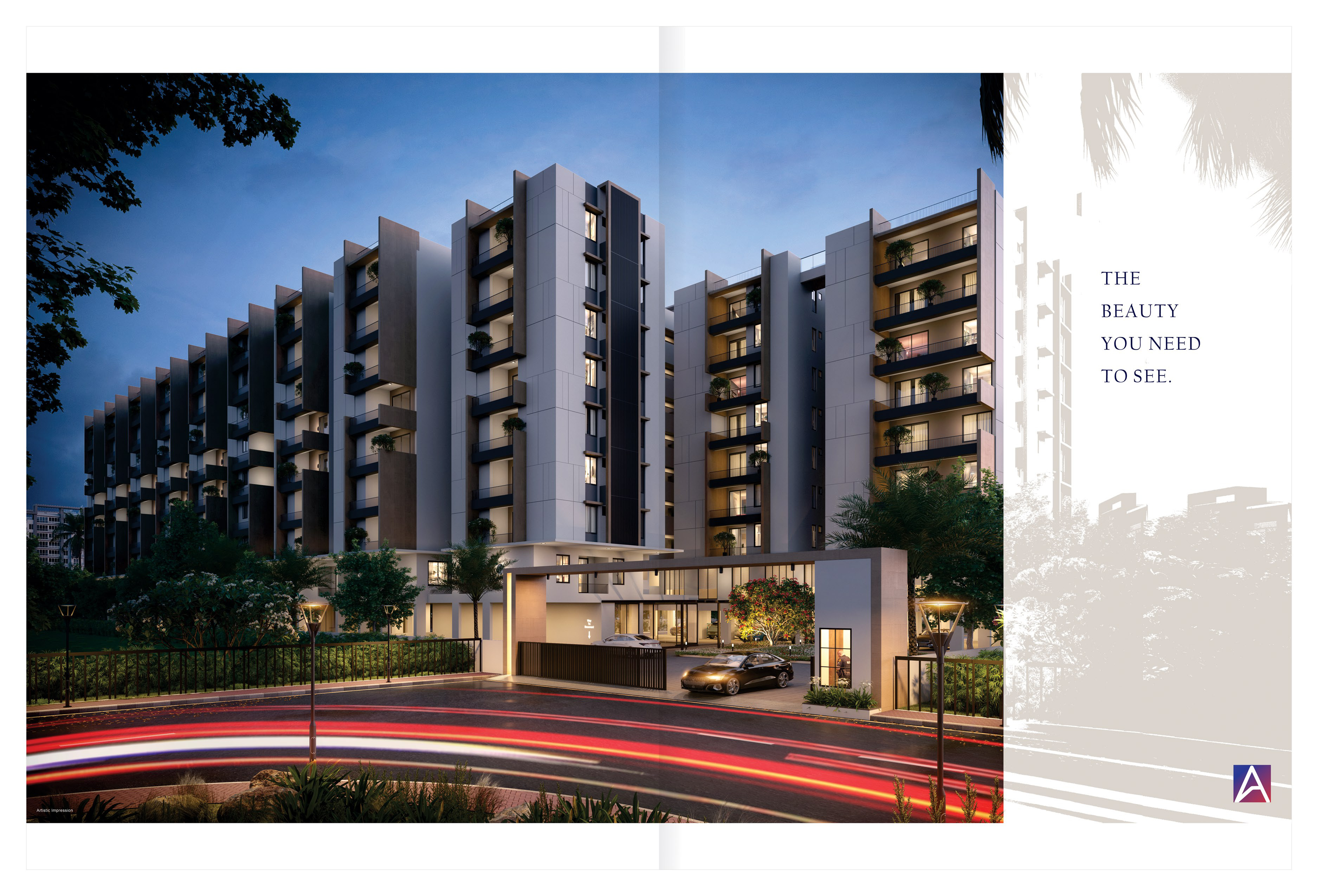 Arya Sikharam — Night view, Paradesipalem, Visakhapatnam